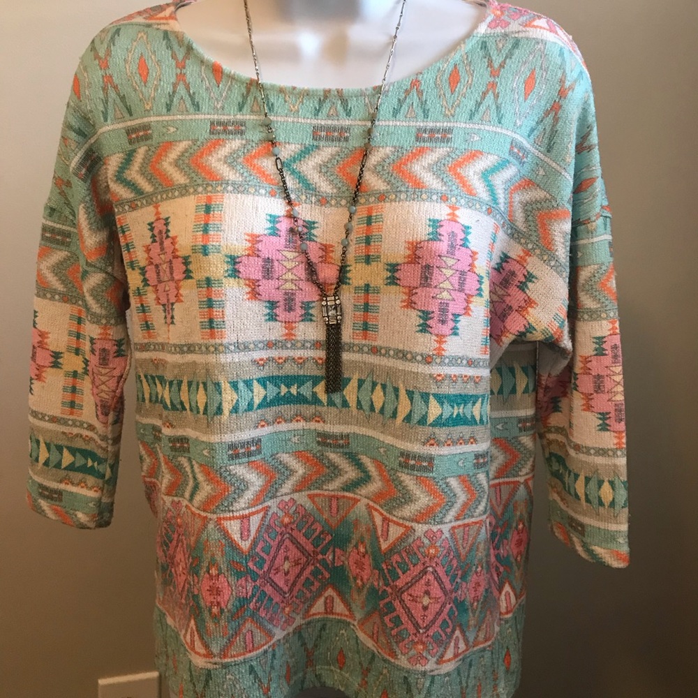 Anthropologie Aztec shirt